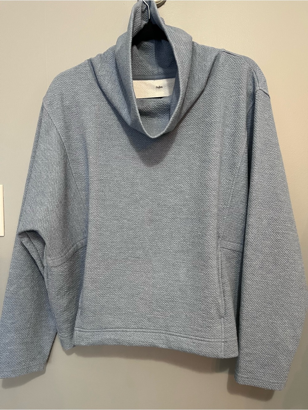 Hyba Light Blue Cowl Neck Women's Sweater